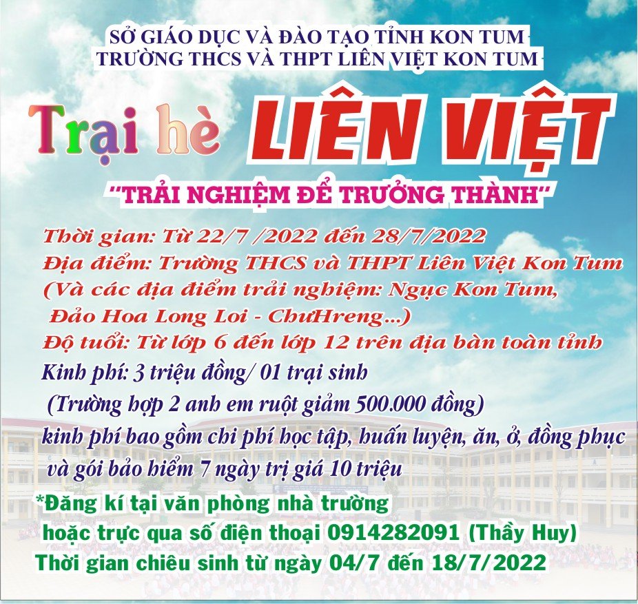 Chương trình chi tiết  “Trại hè Khám phá và đánh thức tố chất thủ lĩnh”